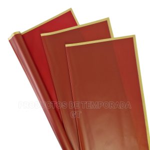 Papel Coreano con orilla dorada 128 Rojo