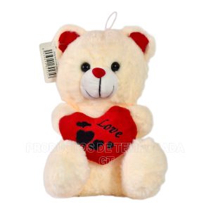 Peluche Oso con Corazon 24 cm Crema