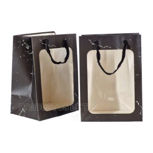 Bolsa Marmol-Negro con ventana