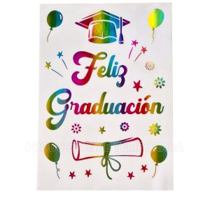 Stiker Feliz Graduacion - Multicolor
