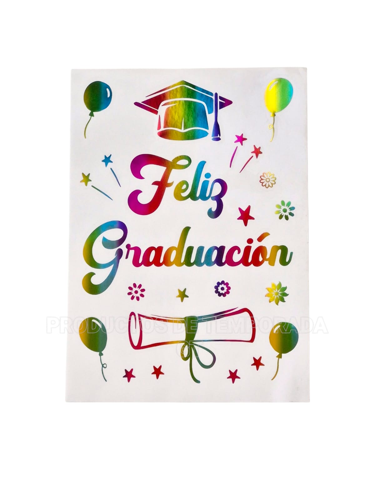 Stiker Feliz Graduacion - Multicolor