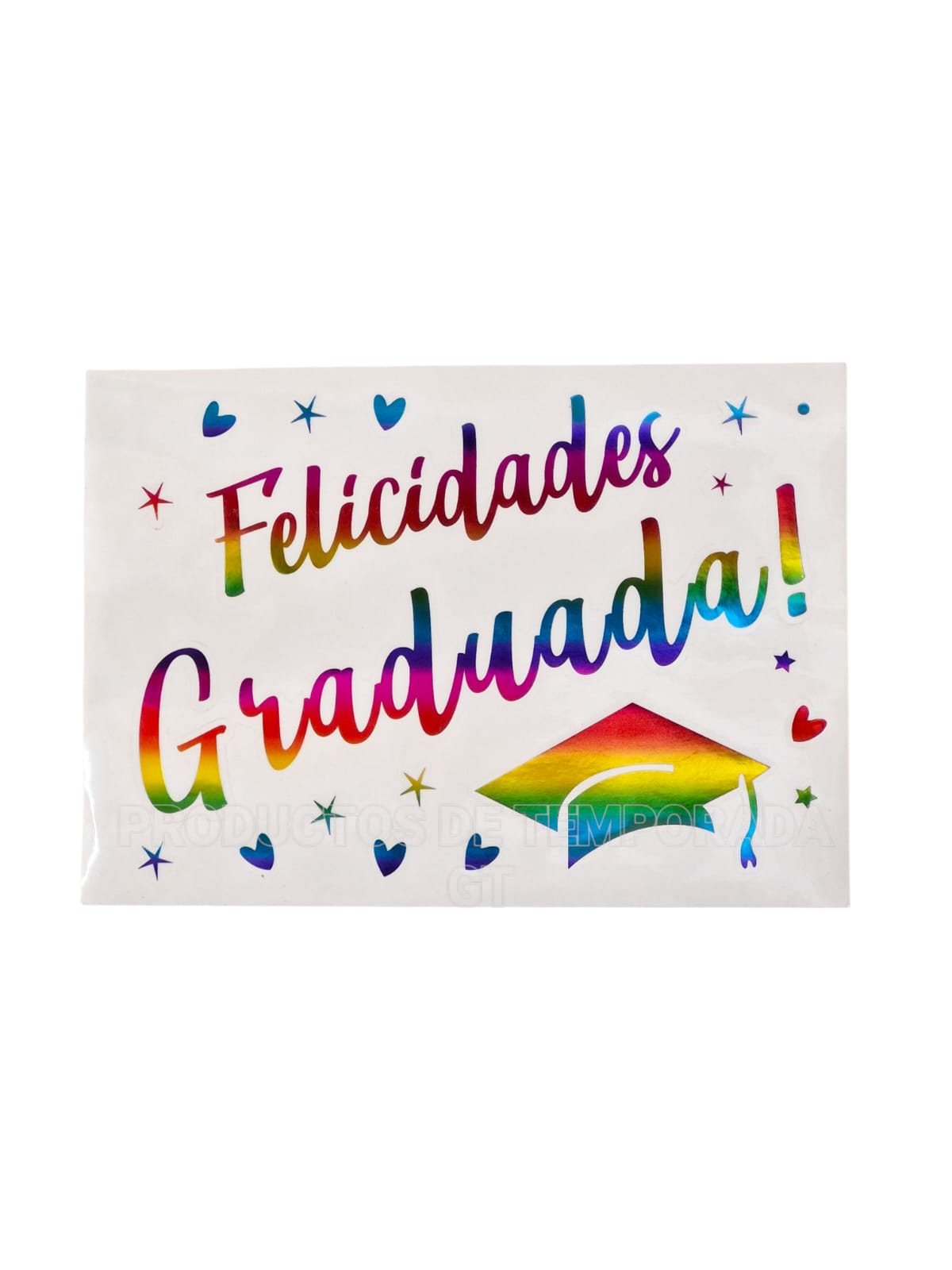 Stiker Felicidades Graduada - Multicolor