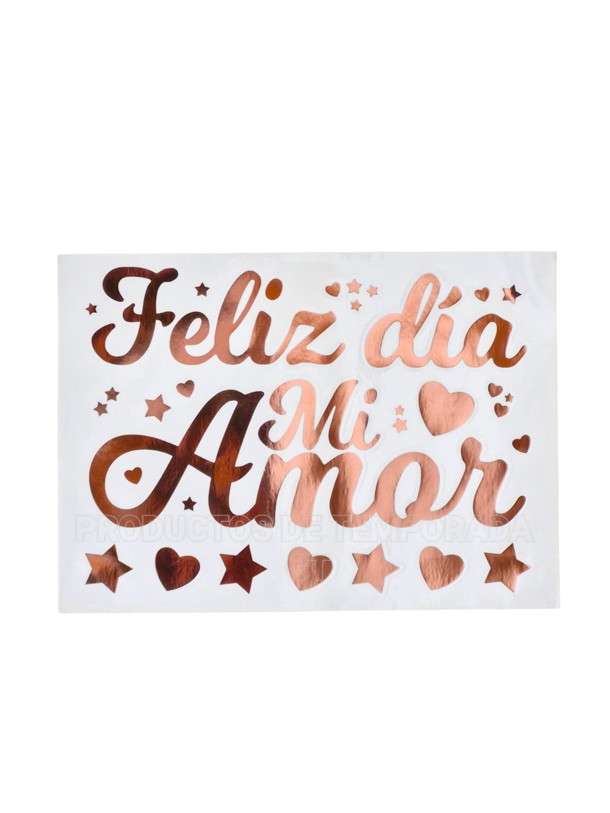 Stiker Feliz Dia Mi Amor - Rosa Gold