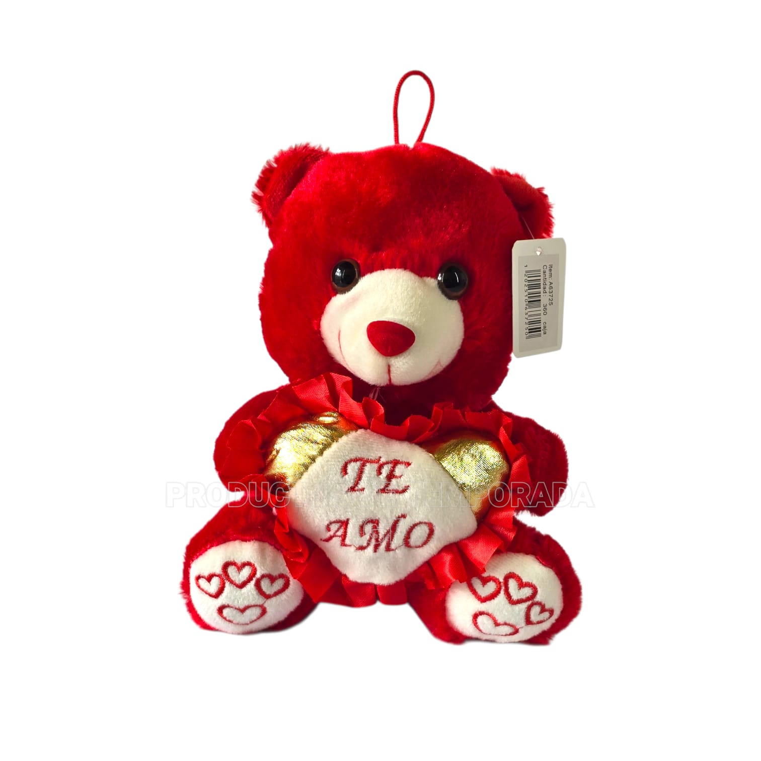 Peluche Osito 3725 Rojo