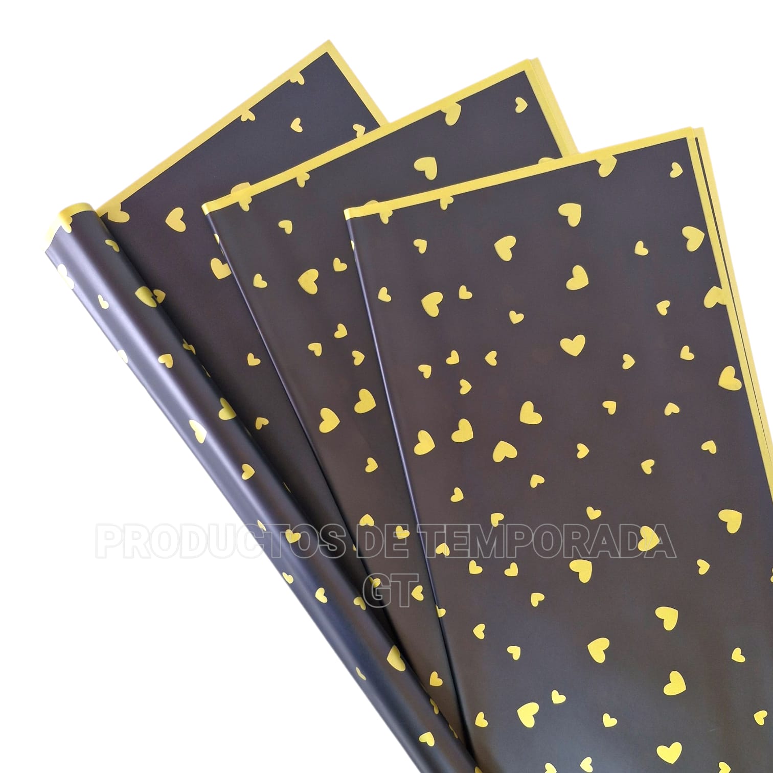 Papel Coreano 5825 Negro con Dorado