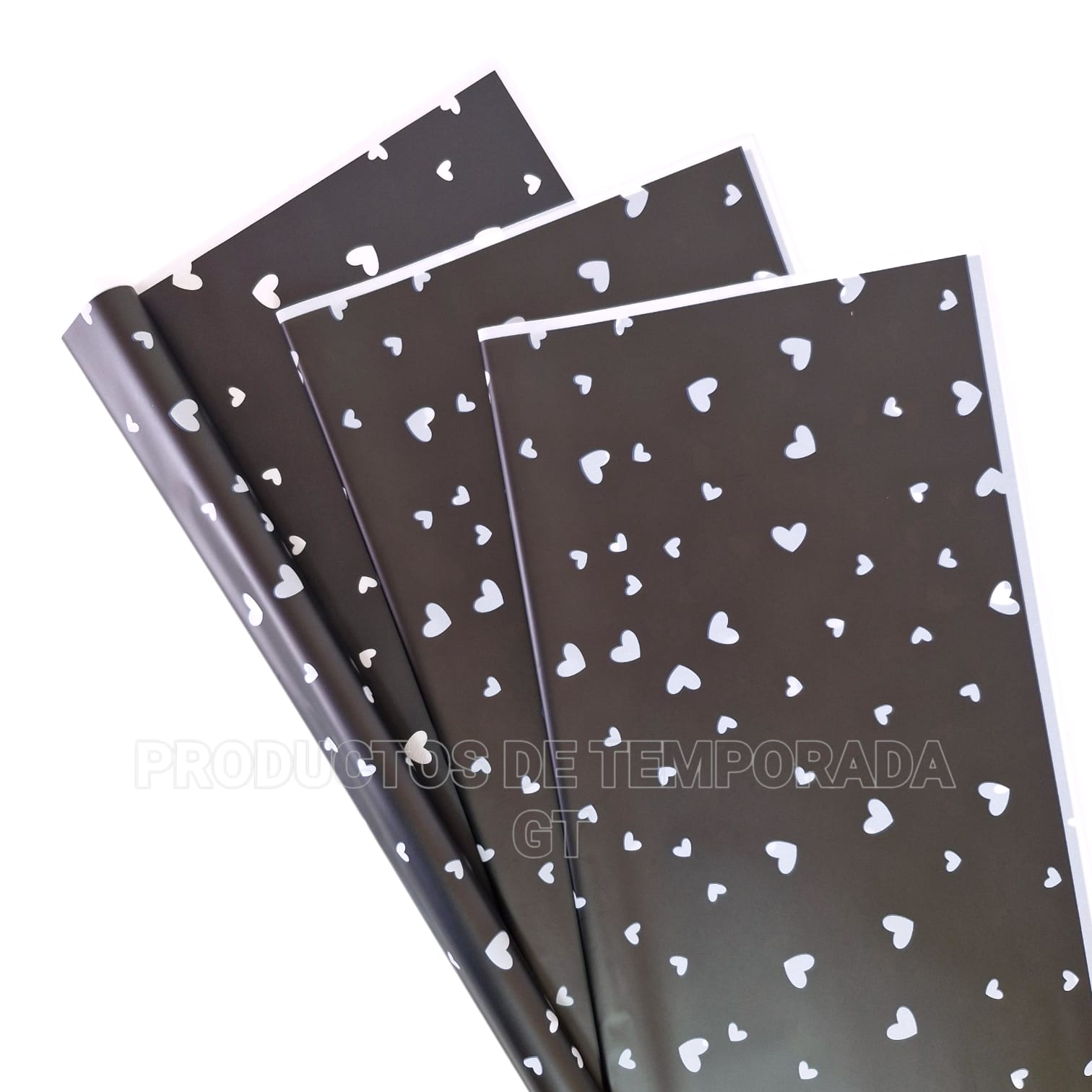 Papel Coreano 5825 Negro con Blanco