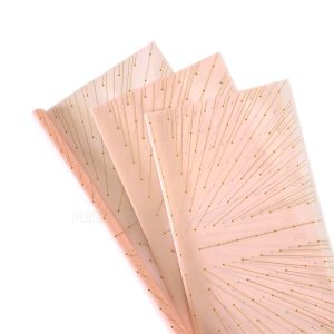 Papel Coreano ROSA con Rayos Dorados