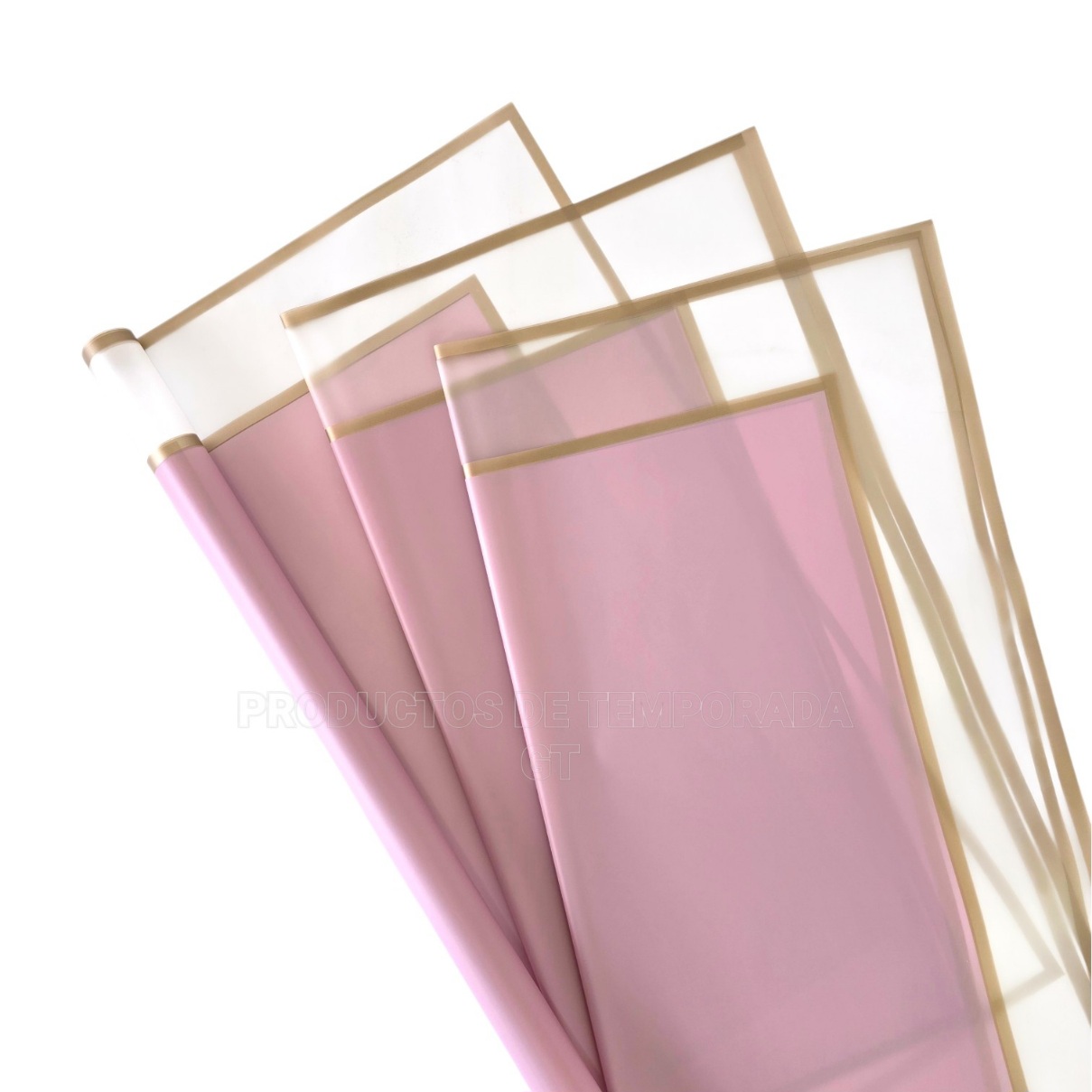 Papel Coreano LILA con Marco Transparente Orilla Bronce