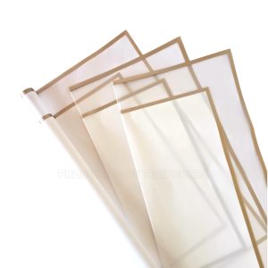Papel Coreano BLANCO con Marco Transparente Orilla Bronce