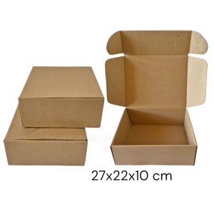 Caja Rectangular Pequeña Alta Kraft (K2722)
