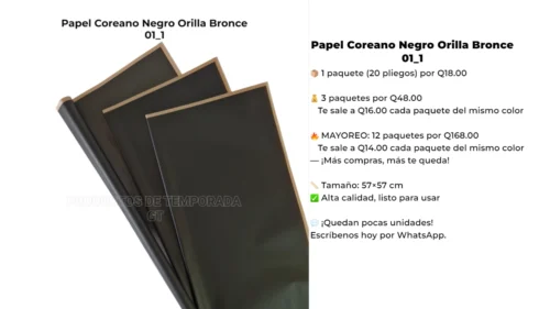 Papel Coreano Negro Orilla Bronce 01_1