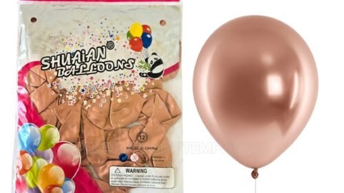 10070219-00.jpg Globo Cromado 12 Pulg Rosa Gold