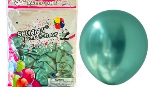 Globo Cromado 12 Pulg Verde Jade