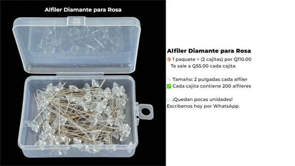 Alfiler Diamante para Rosa