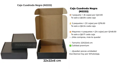 Caja Cuadrada Negra (N2222) Caja Cuadrada Negra (N2222)