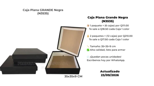 Caja Plana Grande Negra (N3535)