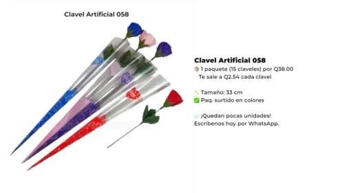 Clavel Artificial 058