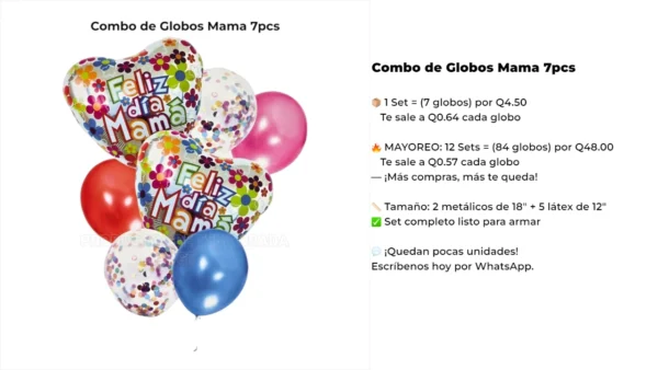 Combo de Globos Mama 7pcs