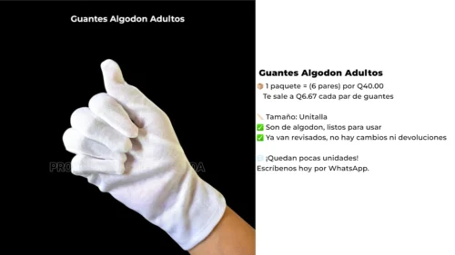 Guantes Algodon Adulto