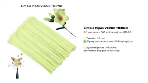 Limpia Pipas VERDE TIERNO Limpia Pipas VERDE TIERNO