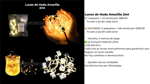 Luces de Hada Amarillo 2mt