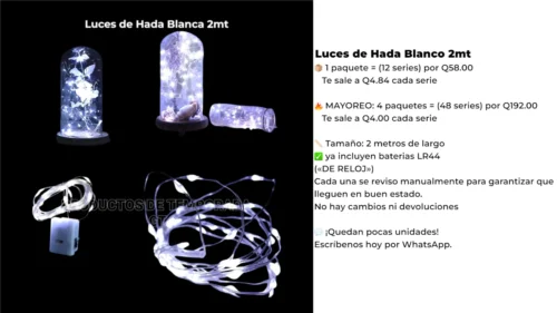 Luces de Hada Blanca 2mt Luces de Hada Blanco 2mt