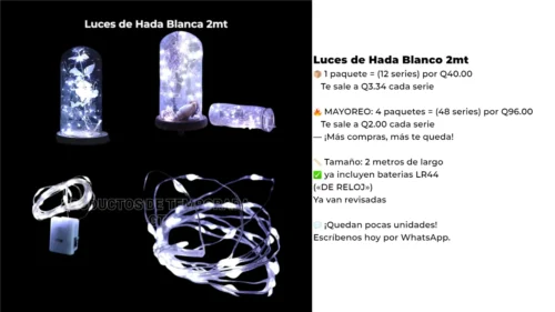 Luces de Hada Blanco 2mt