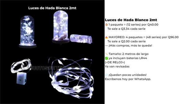 Luces de Hada Blanco 2mt