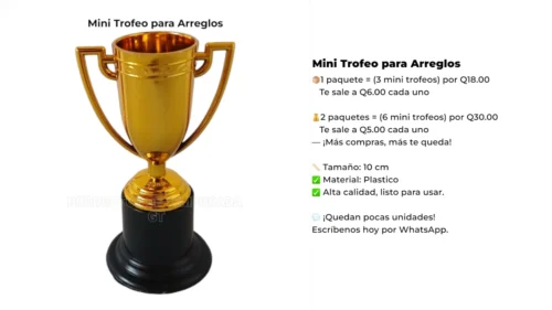 Mini Trofeo para Arreglos