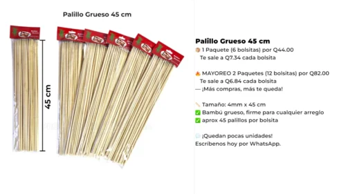 Palillo Grueso 45 cm Palillo Grueso 45 cm