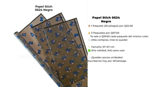 Papel Stich 0624 Negro