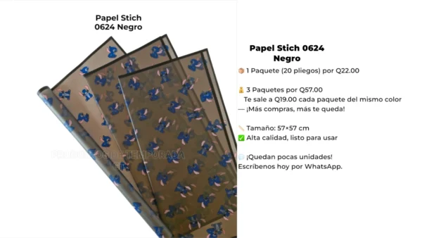 Papel Stich 0624 Negro