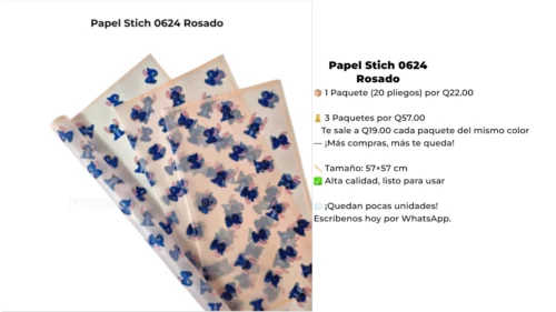 Papel Stich 0624 Rosado