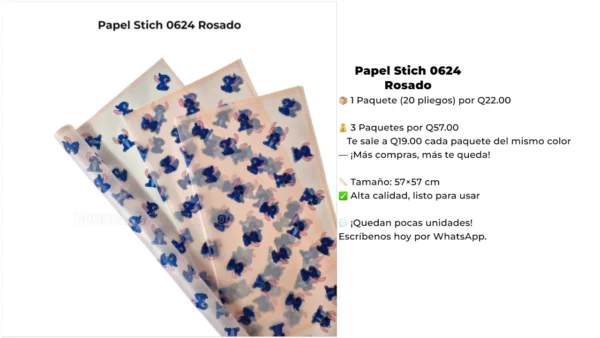 Papel Stich 0624 Rosado