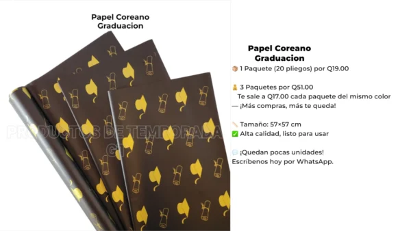 Papel Coreano Graduacion