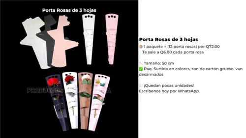 Porta Rosas de 3 hojas