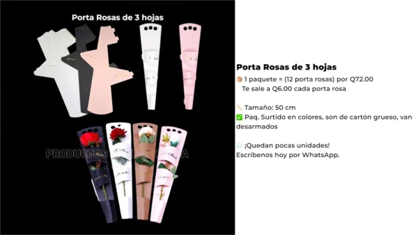 Porta Rosas de 3 hojas