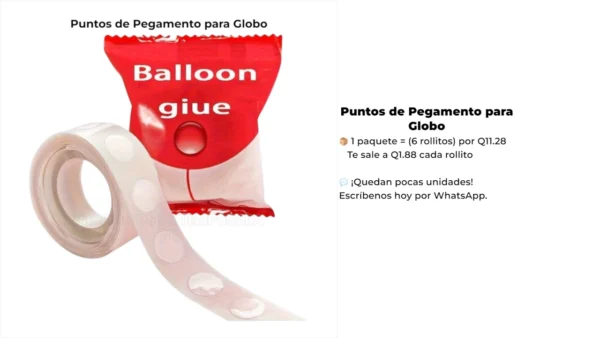 Puntos de Pegamento para Globo