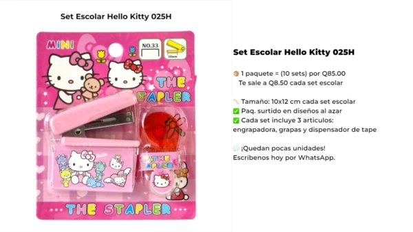 Set Escolar Hello Kitty 025H 1_1 Set Escolar Hello Kitty 025H