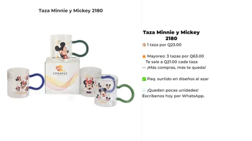 Taza Minnie y Mickey 2180