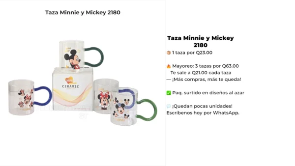 Taza Minnie y Mickey 2180