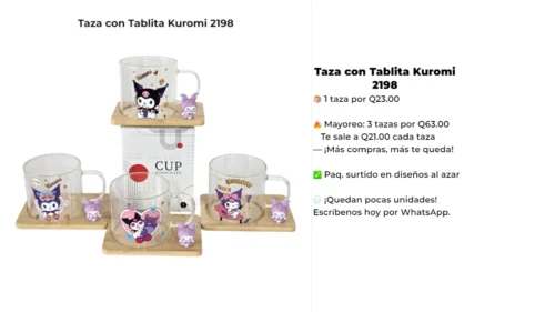 Taza con tablita Kuromi 2198