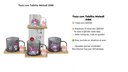 Taza con tablita Melodi 2186