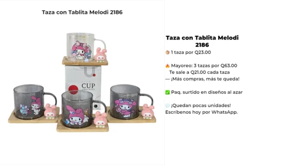 Taza con tablita Melodi 2186