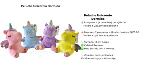 Peluche Unicornio Dormido