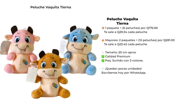 Peluche Vaquita Tierna Peluche Vaquita Tierna